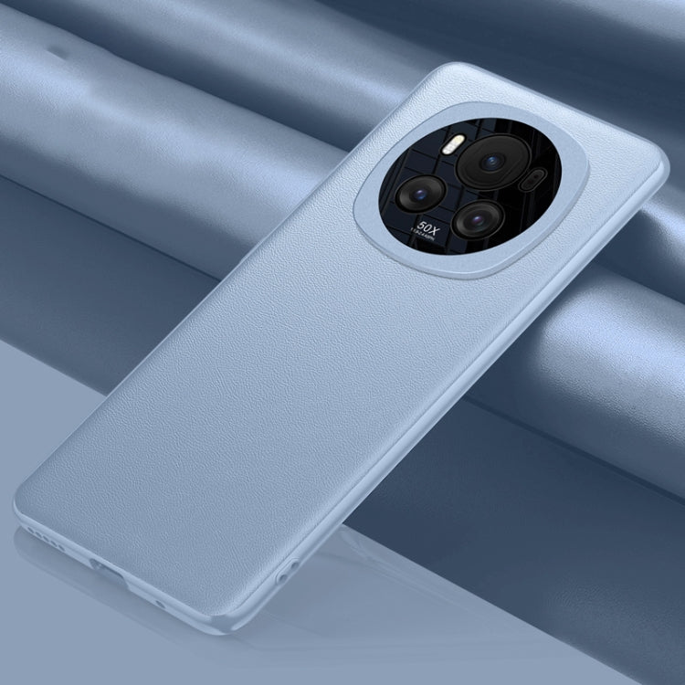 For Honor Magic6 Plain-leather All-inclusive Shockproof Phone Case(Purple)