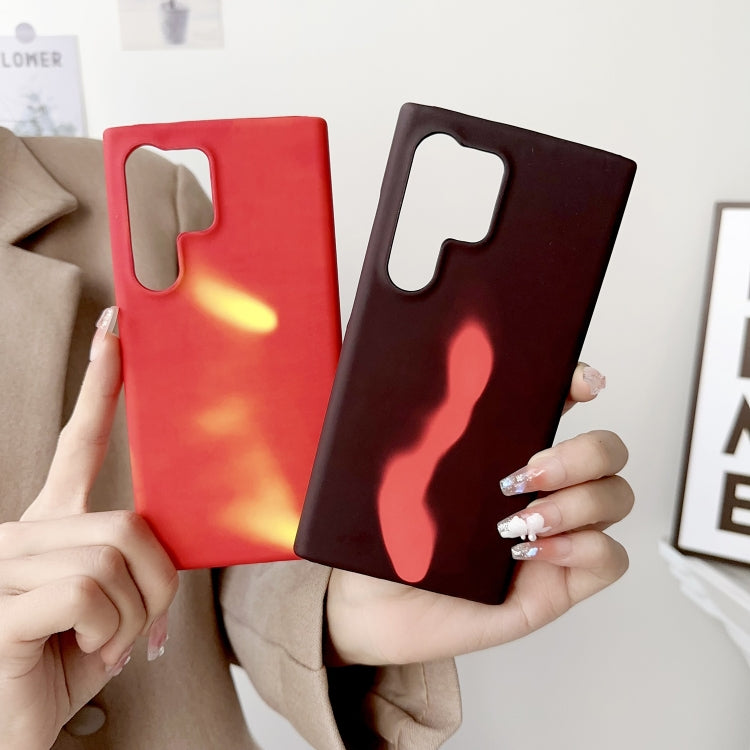 For Samsung Galaxy S24 5G Thermal Sensor Discoloration Silicone Phone Case(Black)