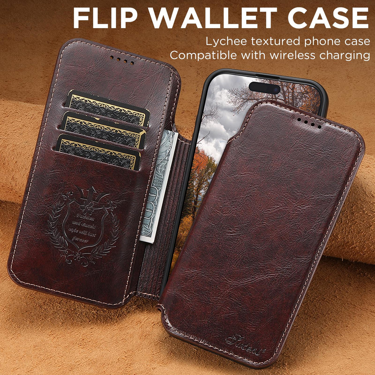 Compatible with iPhone 18 Pro Max Suteni J05 Leather Magnetic MagSafe Phone Case - Brown