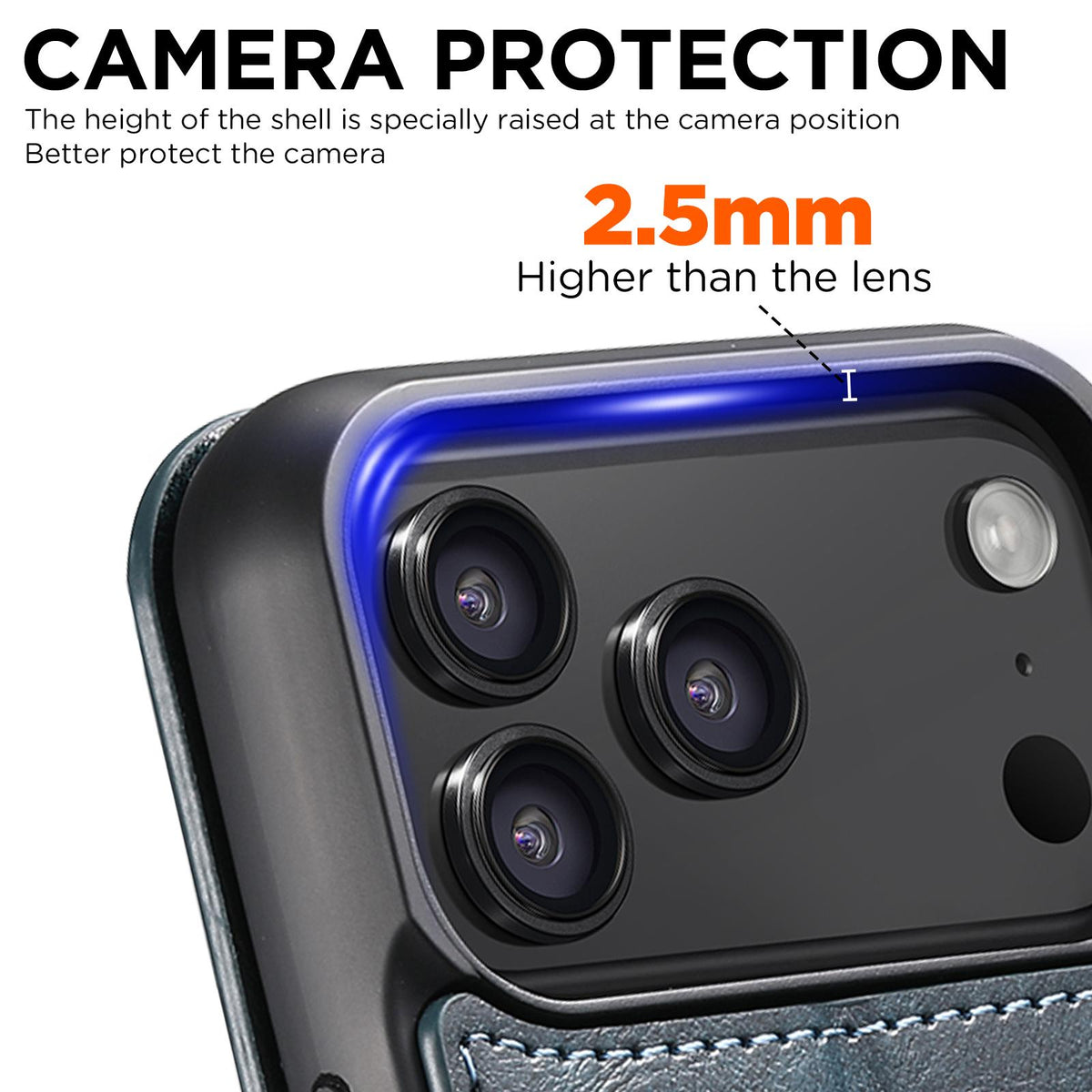Compatible with iPhone 18 Pro Suteni J05 Leather Magnetic MagSafe Phone Case - Blue