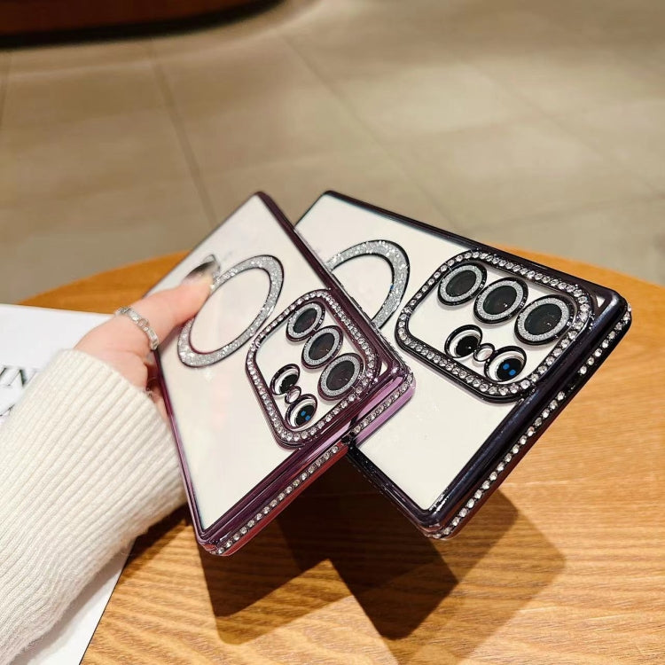 For Samsung Galaxy S24 5G Diamond Gradient Plated MagSafe TPU Phone Case(Gold)