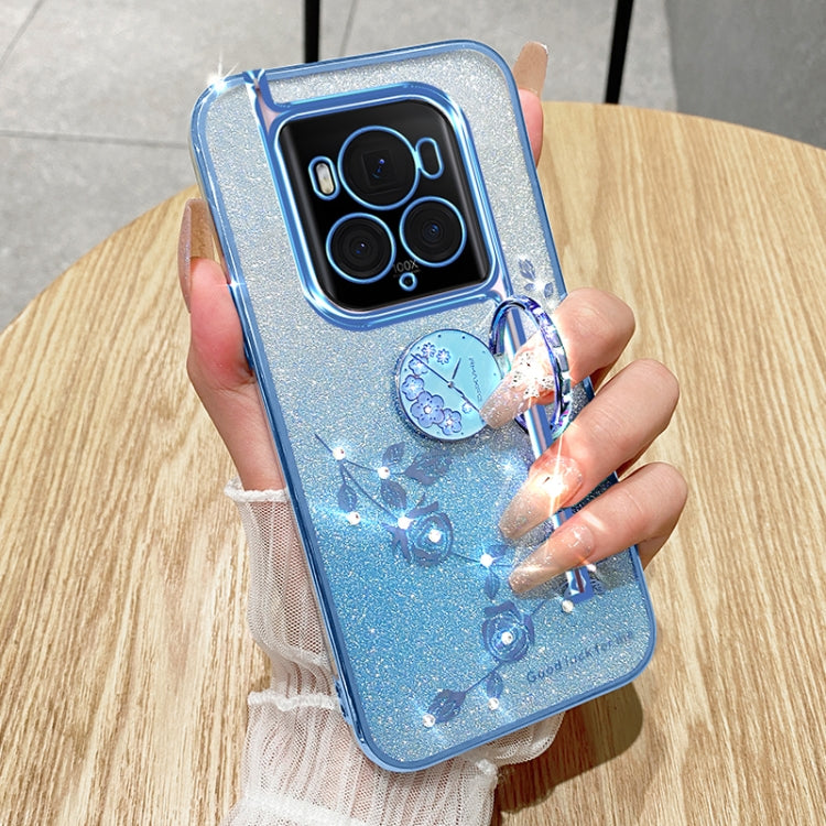 For Honor Magic6 Gradient Glitter Immortal Flower Ring All-inclusive Phone Case(Pink)