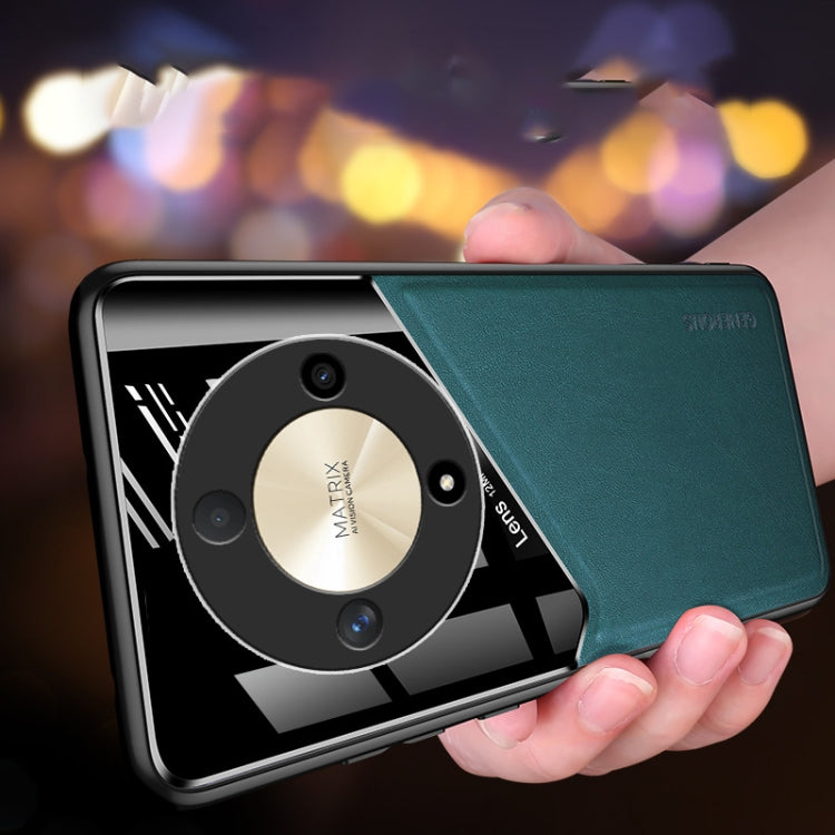 For Honor X9b All-inclusive Leather Organic Glass Phone Case(Red)