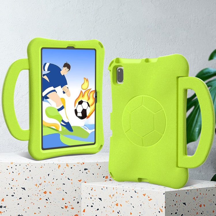 For Samsung Galaxy Tab S6 Lite 10.4 2020 Handle Football Shaped EVA Shockproof Tablet Case(Grass Green)