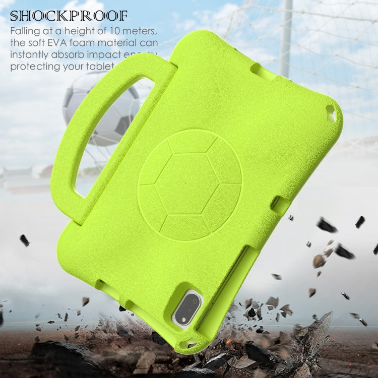 For Samsung Galaxy Tab S6 Lite 10.4 2020 Handle Football Shaped EVA Shockproof Tablet Case(Grass Green)