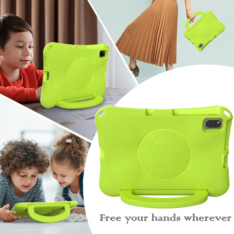 For Samsung Galaxy Tab S6 Lite 10.4 2020 Handle Football Shaped EVA Shockproof Tablet Case(Grass Green)