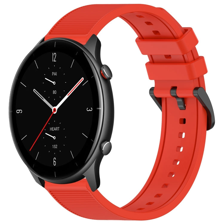 22mm Textured Silicone Solid Color Watch Band, For Amazfit GTR 2e, For Amazfit GTR 2