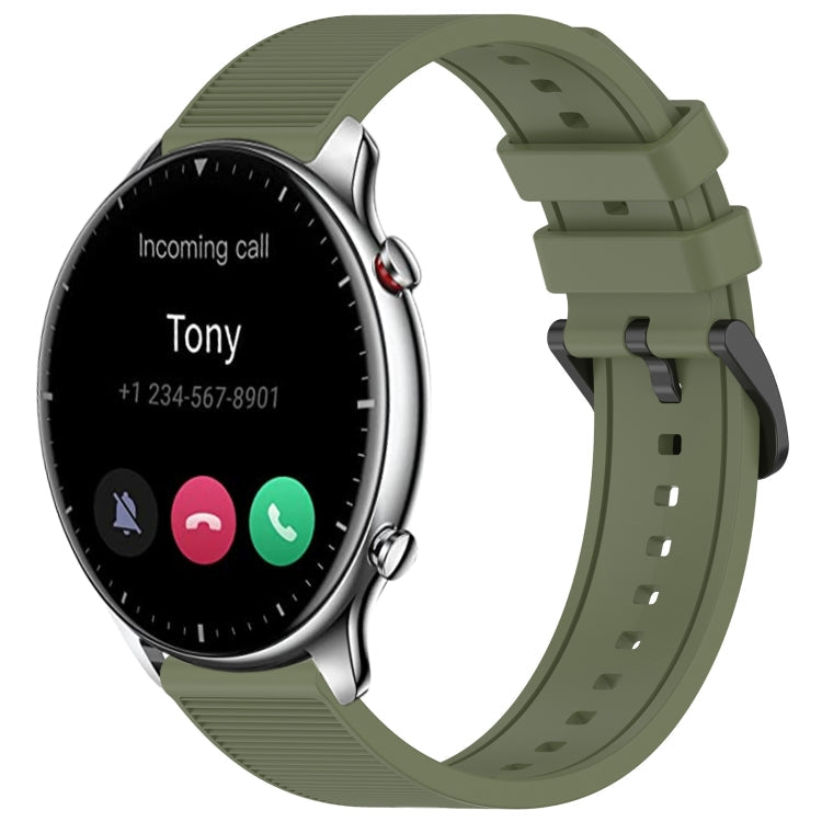 22mm Textured Silicone Solid Color Watch Band, For Amazfit GTR 2e, For Amazfit GTR 2