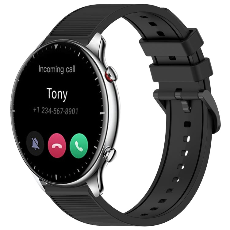 22mm Textured Silicone Solid Color Watch Band, For Amazfit GTR 2e, For Amazfit GTR 2