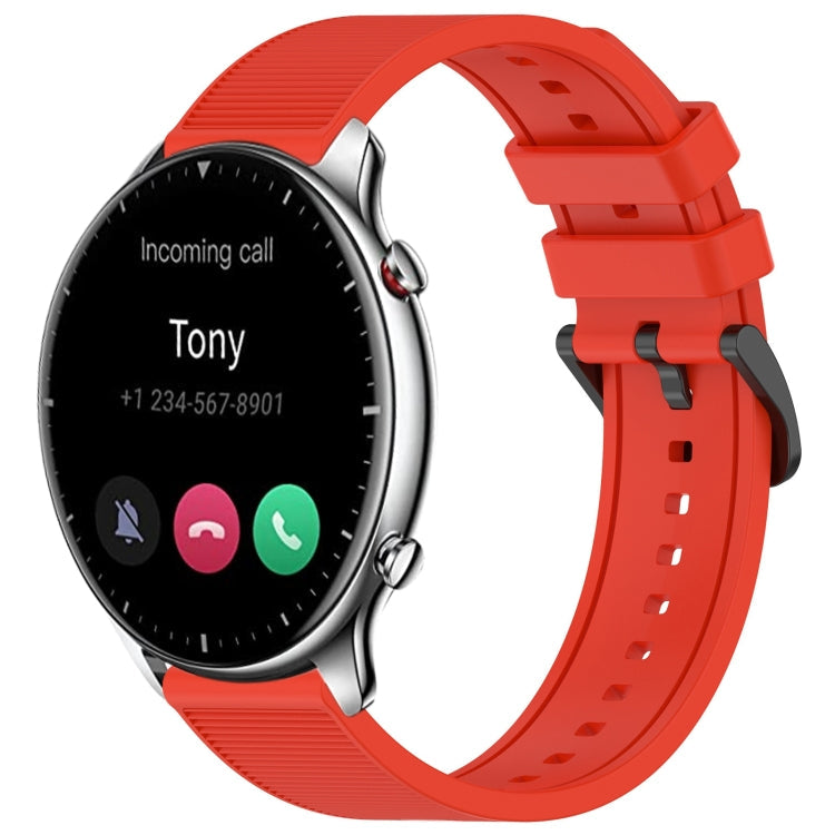 22mm Textured Silicone Solid Color Watch Band, For Amazfit GTR 2e, For Amazfit GTR 2