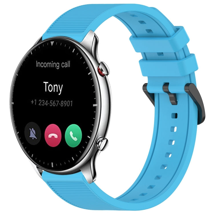 22mm Textured Silicone Solid Color Watch Band, For Amazfit GTR 2e, For Amazfit GTR 2