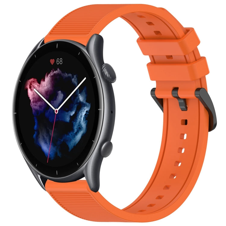 22mm Textured Silicone Solid Color Watch Band, For Amazfit 3