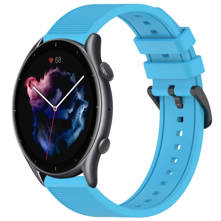 22mm Textured Silicone Solid Color Watch Band, For Amazfit 3