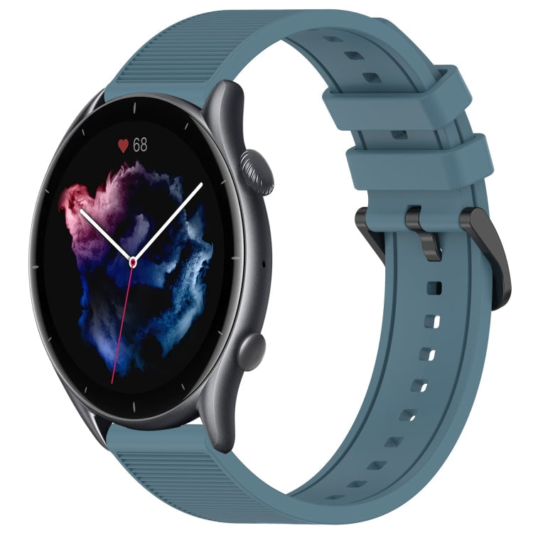 22mm Textured Silicone Solid Color Watch Band, For Amazfit 3