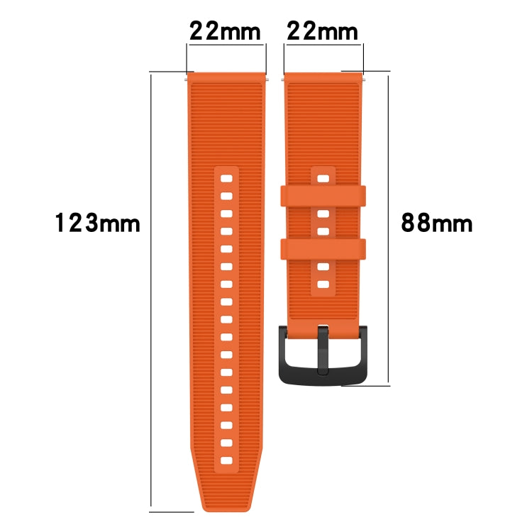 22mm Textured Silicone Solid Color Watch Band, For Amazfit 3