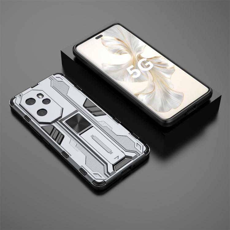 For Honor 100 Pro Supersonic Armor PC Hybrid TPU Phone Case(Silver)