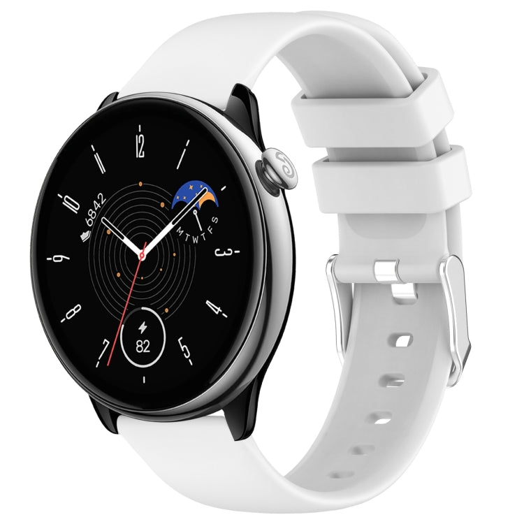 20mm Smooth Solid Color Silicone Watch Band, For Amazfit Active, For Amazfit GTR Mini
