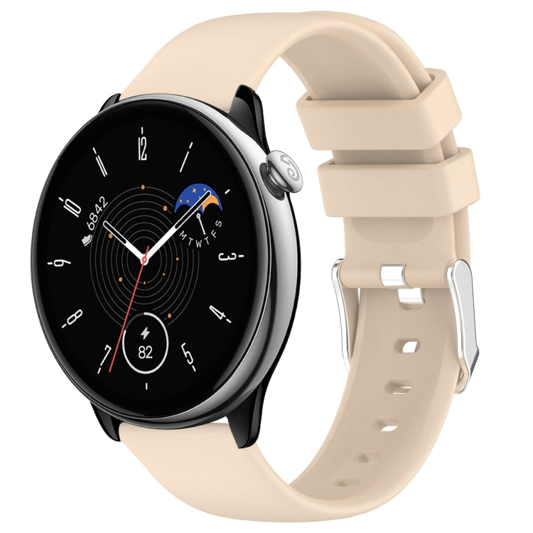 20mm Smooth Solid Color Silicone Watch Band, For Amazfit Active, For Amazfit GTR Mini