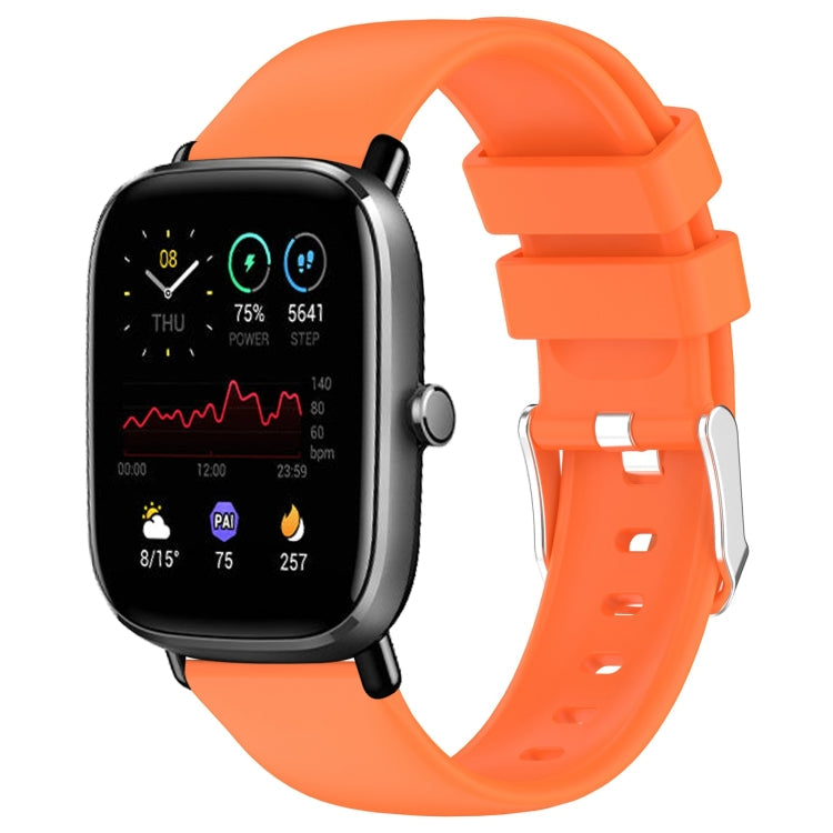 20mm Smooth Solid Color Silicone Watch Band, For Amazfit GTS 4, For Amazfit GTS 4 Mini