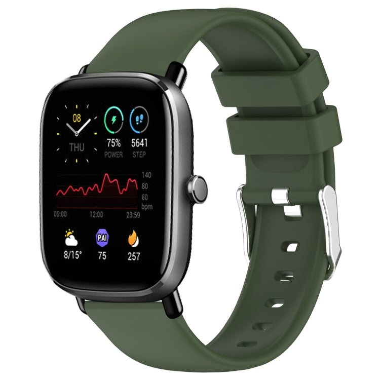 20mm Smooth Solid Color Silicone Watch Band, For Amazfit GTS 4, For Amazfit GTS 4 Mini