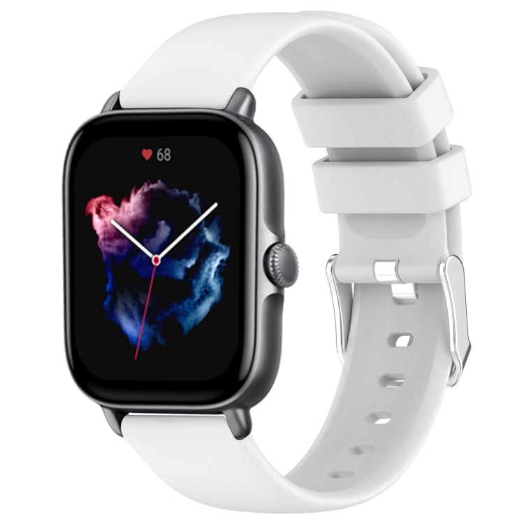 20mm Smooth Solid Color Silicone Watch Band, For Amazfit GTS 3, For Amazfit GTS 2 Mini