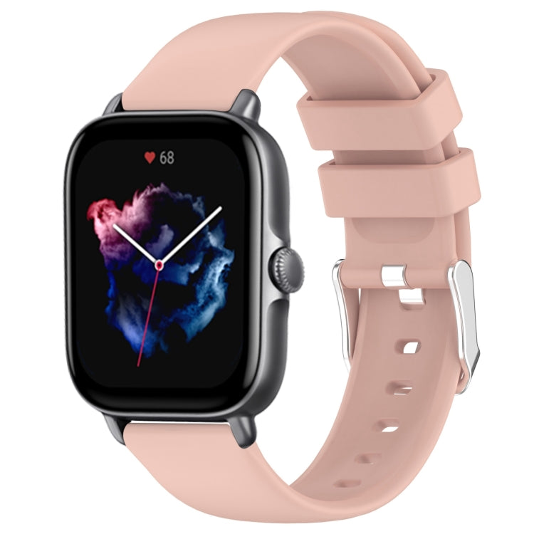 20mm Smooth Solid Color Silicone Watch Band, For Amazfit GTS 3, For Amazfit GTS 2 Mini