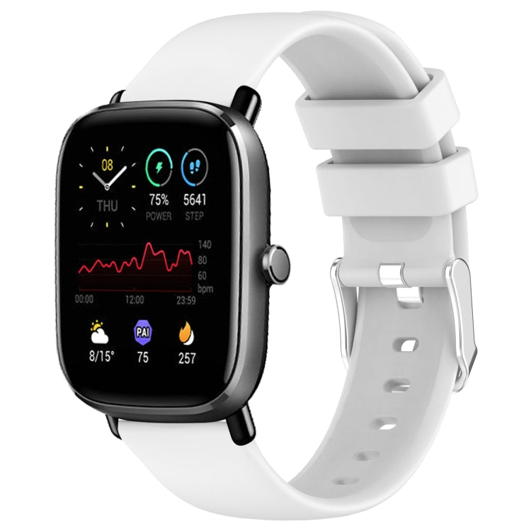 20mm Smooth Solid Color Silicone Watch Band, For Amazfit GTS 3, For Amazfit GTS 2 Mini