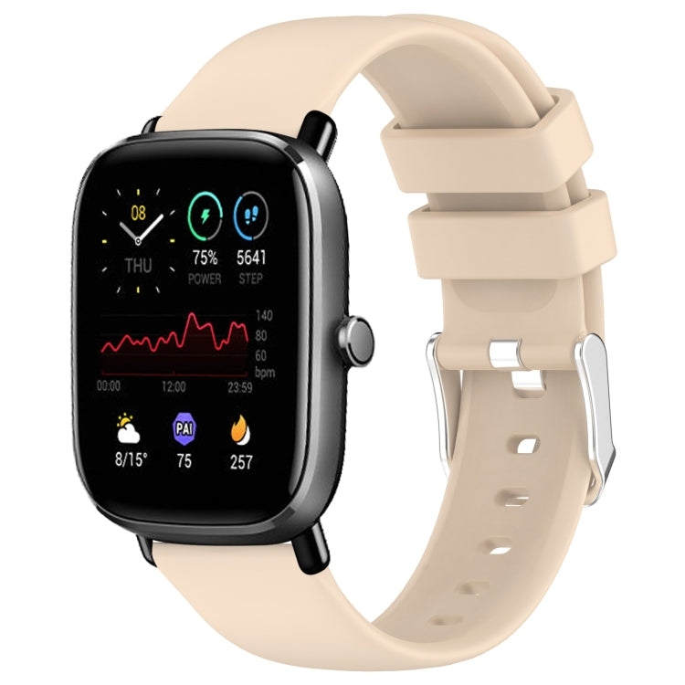 20mm Smooth Solid Color Silicone Watch Band, For Amazfit GTS 3, For Amazfit GTS 2 Mini