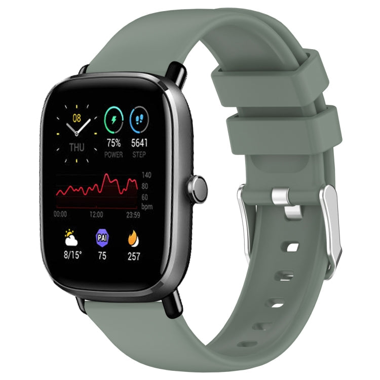 20mm Smooth Solid Color Silicone Watch Band, For Amazfit GTS 3, For Amazfit GTS 2 Mini