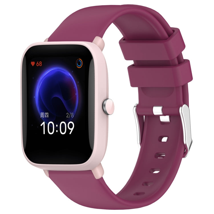 20mm Smooth Solid Color Silicone Watch Band, For Amazfit Pop Pro, For Amazfit Pop