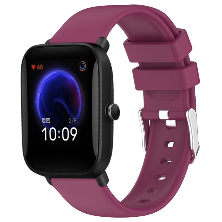 20mm Smooth Solid Color Silicone Watch Band, For Amazfit Pop Pro, For Amazfit Pop