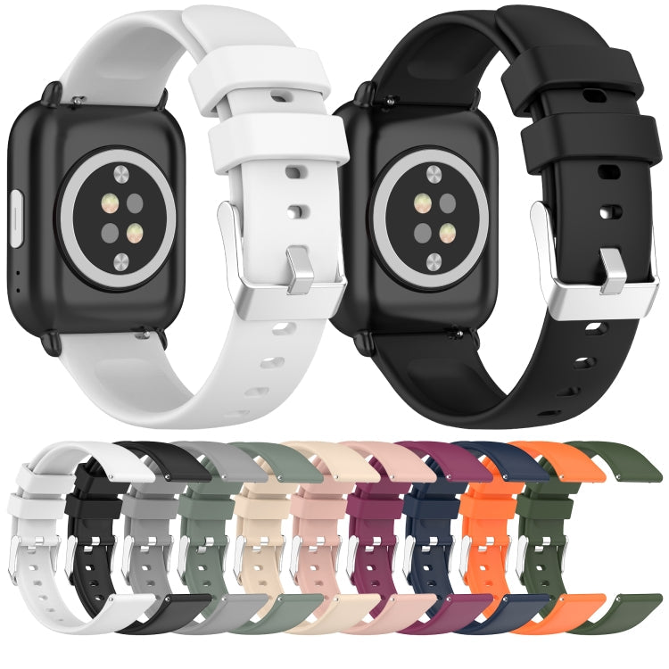 20mm Smooth Solid Color Silicone Watch Band, For Amazfit Bip 3, For Amazfit Bip 3 Pro