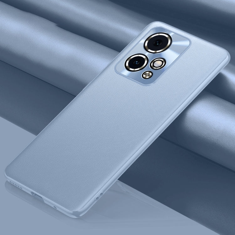 For Honor 90 GT Plain-Leather All-inclusive Shockproof Phone Case(Blue)