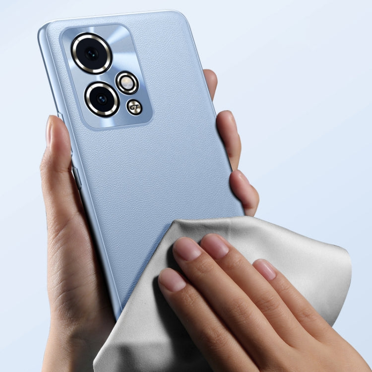 For Honor 90 GT Plain-Leather All-inclusive Shockproof Phone Case(Blue)