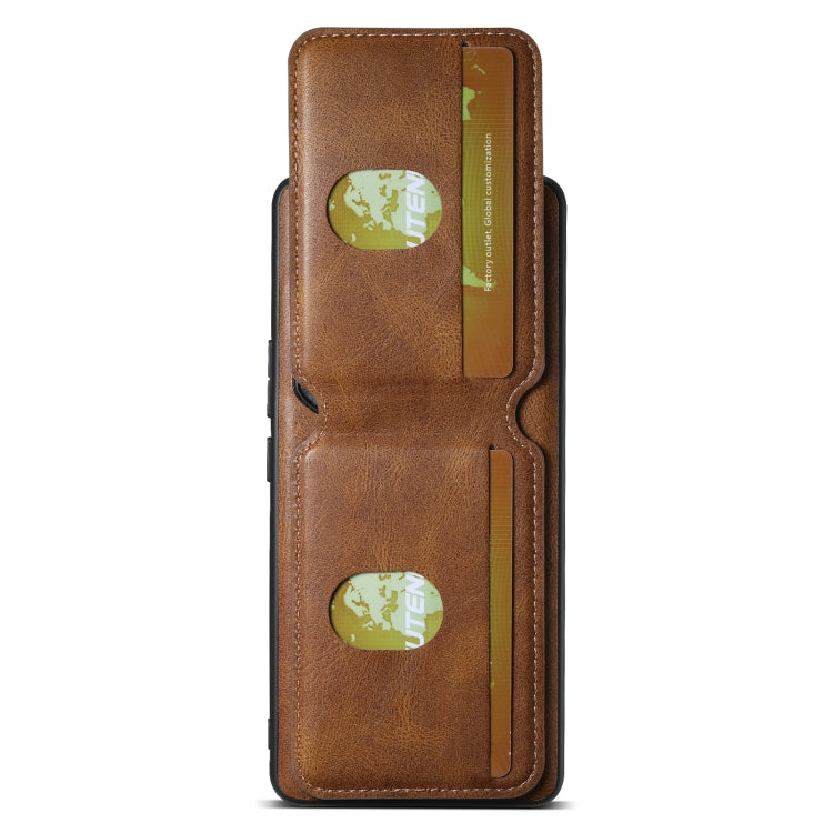 For Honor 70 Pro Suteni H02 Leather Wallet Stand Back Phone Case(Brown)