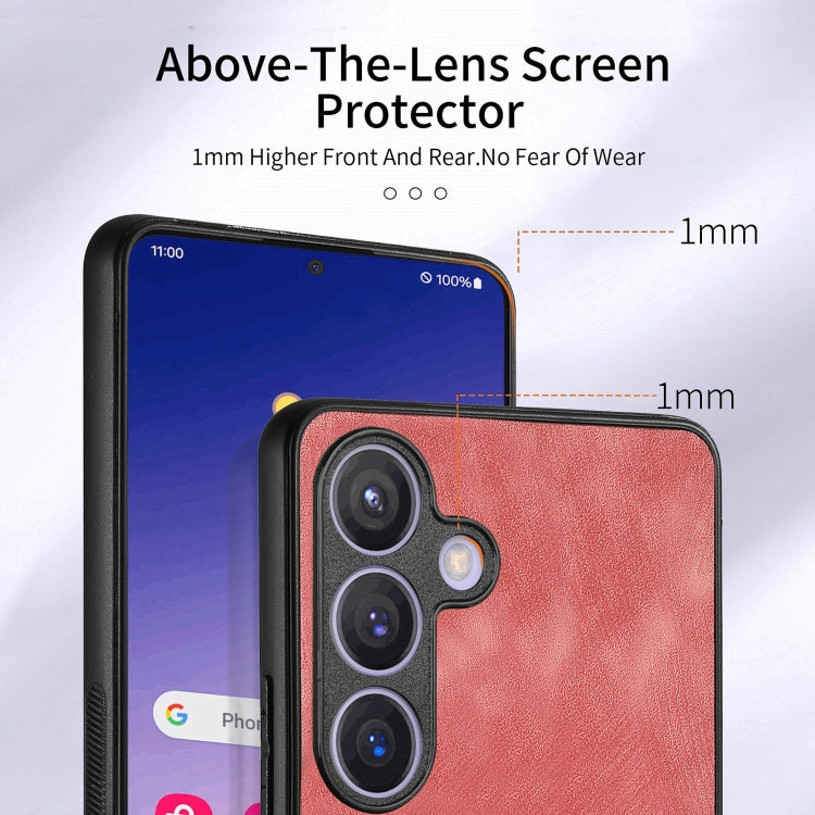 For Samsung Galaxy S24 5G Retro Skin-feel Ring Card Wallet Phone Case(Pink)