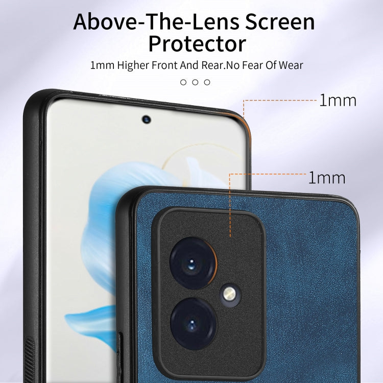 For Honor 100 Retro Skin-feel Ring Card Wallet Phone Case(Blue)