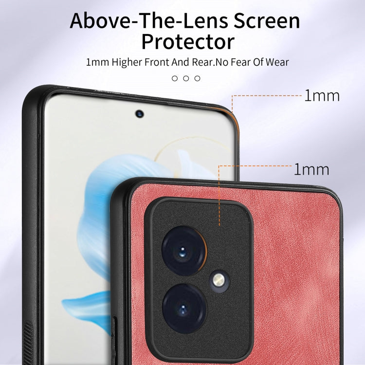 For Honor 100 Retro Skin-feel Ring Card Wallet Phone Case(Pink)