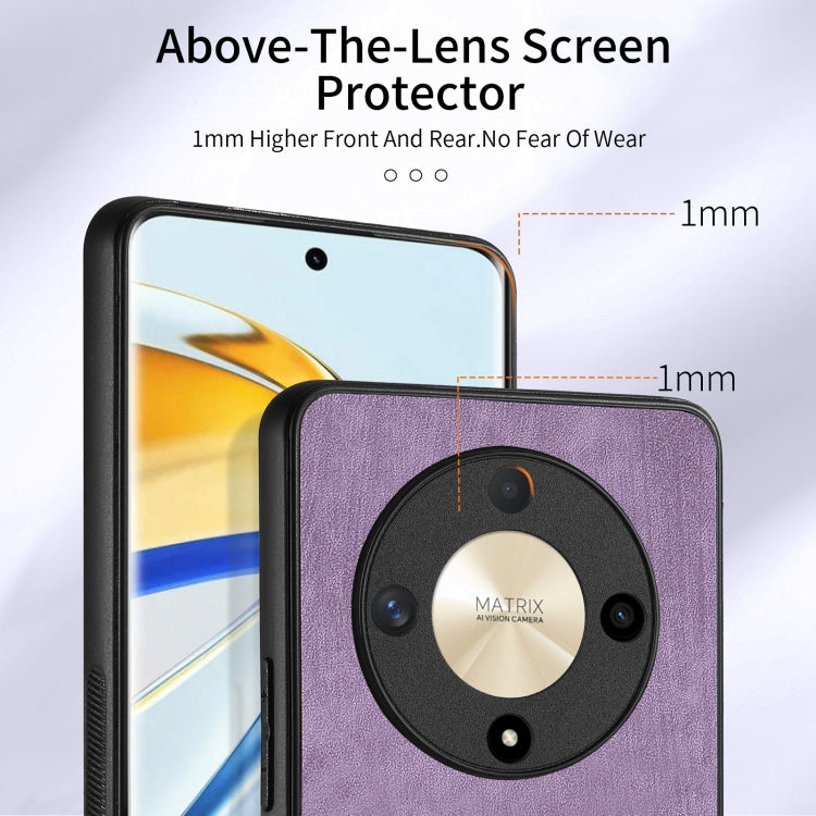 For Honor X9b Retro Skin-feel Ring Card Wallet Phone Case(Purple)