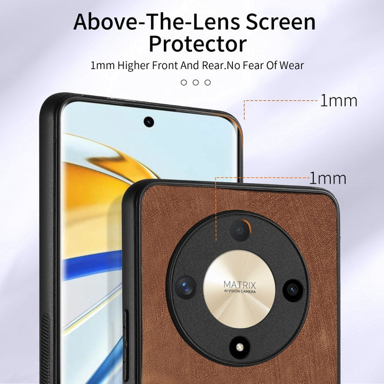 For Honor X9b Retro Skin-feel Ring Card Wallet Phone Case(Brown)