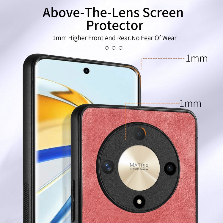 For Honor X9b Retro Skin-feel Ring Card Wallet Phone Case(Pink)