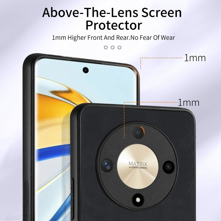 For Honor X9b Retro Skin-feel Ring Card Wallet Phone Case(Black)