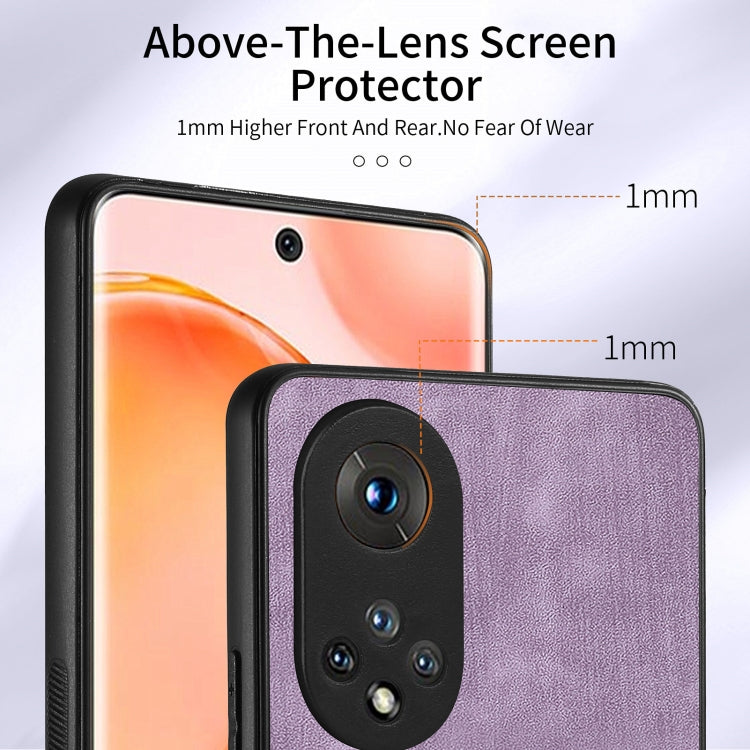 For Honor X50 Retro Skin-feel Ring Card Wallet Phone Case(Purple)