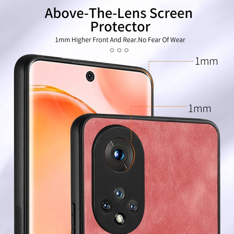 For Honor X50 Retro Skin-feel Ring Card Wallet Phone Case(Pink)