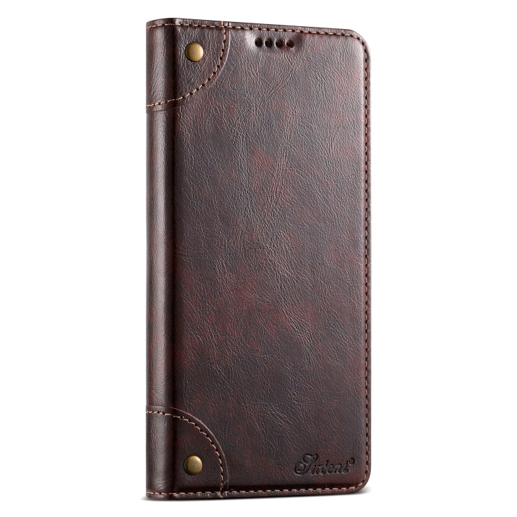 For Samsung Galaxy S24 5G Suteni Baroque Calf Texture Buckle Wallet Leather Phone Case(Brown)