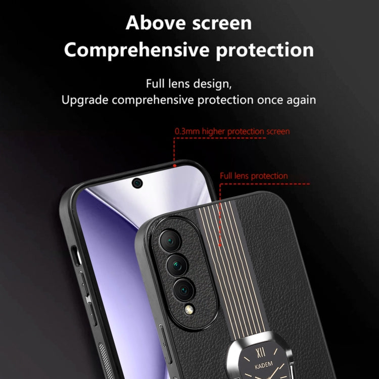 For Honor X20 SE Magnetic Litchi Leather Back Phone Case with Holder(Orange)