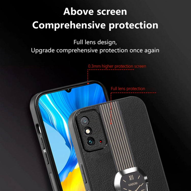 For Honor X30 Max Magnetic Litchi Leather Back Phone Case with Holder(Orange)