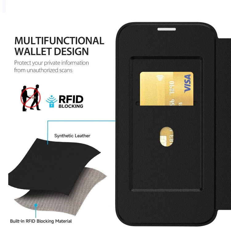 For Samsung Galaxy S24 5G MagSafe RFID Blocking Adsorption Flip Leather Phone Case(Purple)