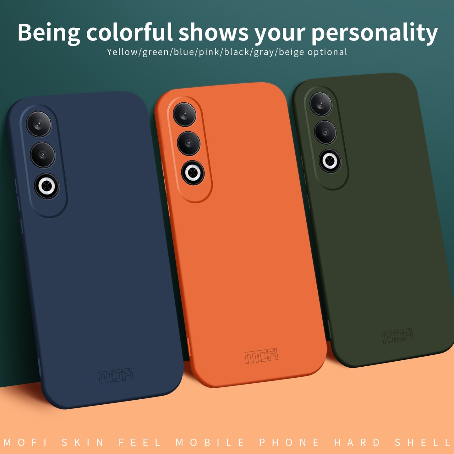 For OPPO K12 / OnePlus Nord CE4 MOFI Qin Series Skin Feel All-inclusive PC Phone Case(Black)