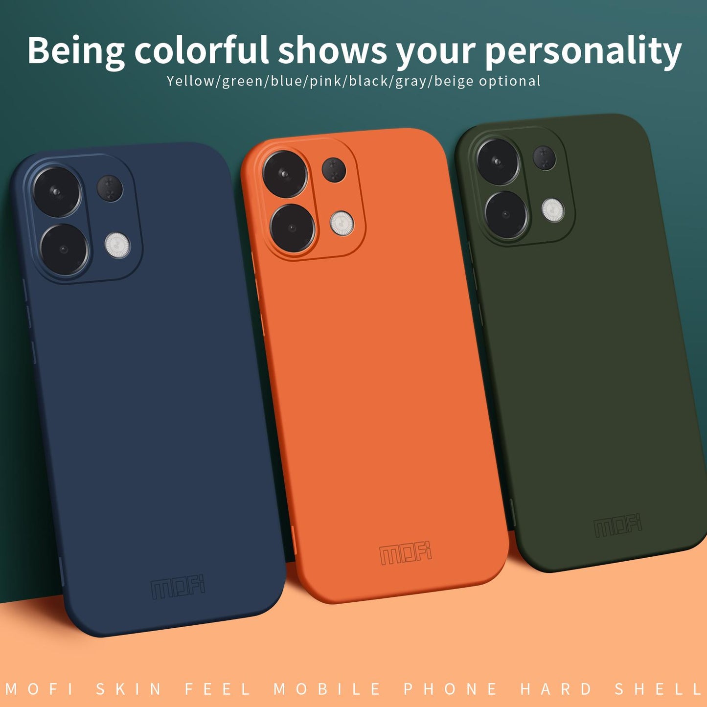 For OPPO K12s / K13 MOFI Qin Series Skin Feel All-inclusive PC Phone Case(Orange)